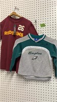 Autographed eagles child's shirt, Redskins