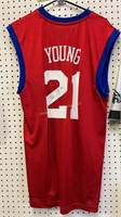 Philadelphia 76ers young 21 autographed jersey