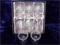 Boxed Set of 6 Bohemian Crystal Brandy Snifters