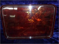 Matching Lacquered Serving Tray with Painted