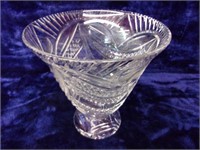 Beautiful Wide Mouth Cut Crystal Vase