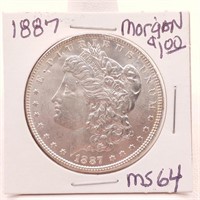 1887 Morgan Dollar MS64
