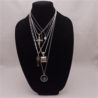 6 Sterling 925 Necklaces Pendants