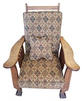 Antique Oak Morris Chair Recliner