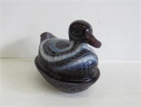 Imperial Glass Purple Slag Small Duck on Nest
