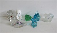 Fenton Glass Figurines Bears, Rabbits, Duck