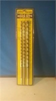 New Drill Master 3 piece 18 inch long auger bits