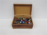 Marbles in Cedar Box