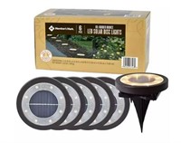 6 Piece LED Solar Disc Lights - Oil-Rubbed Bronze