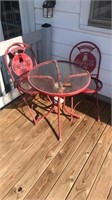Outdoor Table & 2-Coca Cola Chairs