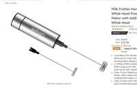 Milk Frother Handheld Double Spring Whisk Head