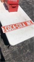Metal Coca Cola Avenue Sign