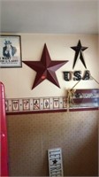 Star & USA Decor on wall