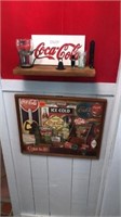 Coca Cola Picture, and decor on shelf