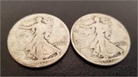 (2) 1917 Walking Liberty's (90% Silver)