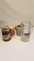 2 mugs, stein and 1981 Dukes of Hazard cup