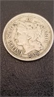 1870 Three Cent Nickel