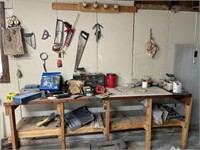 Contents of West Benches and Wall, Tools, Spray