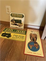 John Deere and Case Reproduction Metal Signs