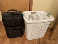 Suitcase and Laundry Basket