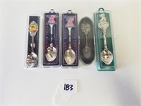 (5) Collector Spoons, Australia, Philadelphia x2,