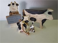 Wood Cow Decor