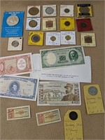Foreign coins, foreign paper money. German,
