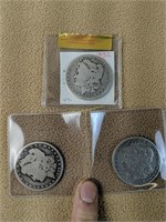 3 semi key date Morgan dollars 1892-s,