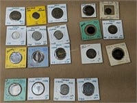 Foreign coins. Canada, Austria, Haiti, Norway,