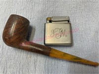 Old KB & B pipe (2905) & old Kreisler lighter