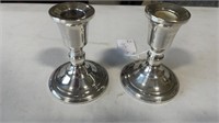 Pr. Weighted Sterling Silver Duchin Candleholders