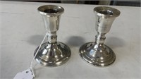 Pr. Weighted Sterling Silver Candleholders