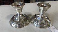 Pr. Weighted Sterling Silver Watrous Candleholders