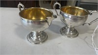 Weighted Sterling Silver Roger Sugar and Creamer