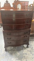 Mahogany Ball & Claw Chippendale Chest on Chest