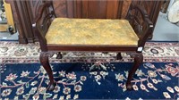 Mahogany Ball & Claw Chippendale Vanity Bench