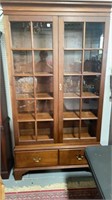 Mahogany Two Door Bookcase w/ Two Drawers