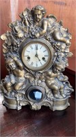 US CLock Co Cast Iron Mantle Clock