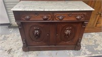 Marble Top Sideboard with Mustache Pulls