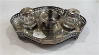 Silver Plate Desk Set