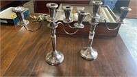 Pr. Sheffield Silver Plate Candelabras