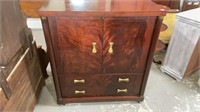 Mahogany Mid Century Chest w/ Pull Out Mirorrs