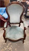 Rosewood Finger Roll Arm Chair