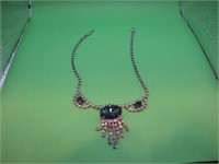 Ornate Vintage Rhinestone Necklace
