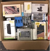 Box Lot Of Phone Accessories