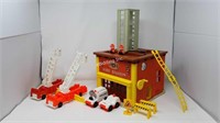 Vintage Fisher-Price Fire Station Set - A