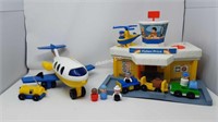 Vintage Fisher Price Airport Set & Lift Railroad-A
