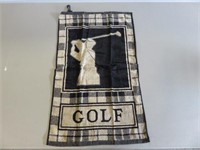 (50) Black/beige 'Golf" golf bag towels