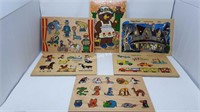 Vintage Fisher Price Wood Puzzles - A