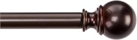 1" Curtain Rod with Round Finials - 72" to 144",